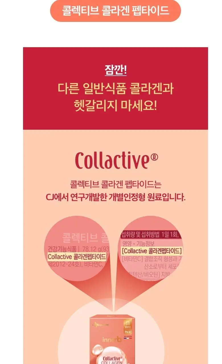 [콜라겐+엘라스틴] CJ 이너비 콜렉티브콜라겐 42정 (14일분) 상세페이지 6
